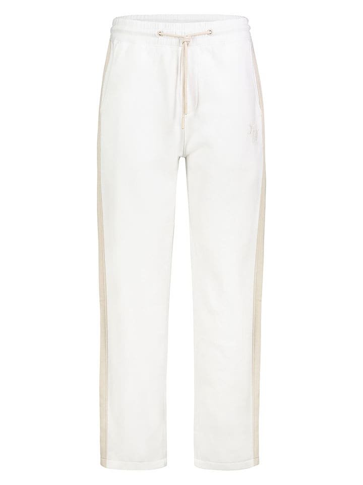 Eight2Nine Spodnie dresowe w kolorze beżowo-kremowym