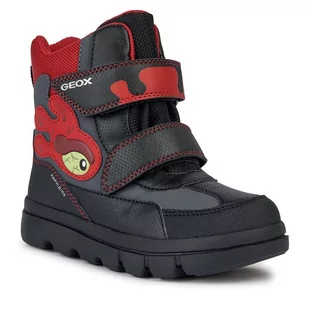 Śniegowce Geox J Willaboom Boy B Ab J36LFA 050FU C0048 M Black/Red - Buty dla chłopców - miniaturka - grafika 1