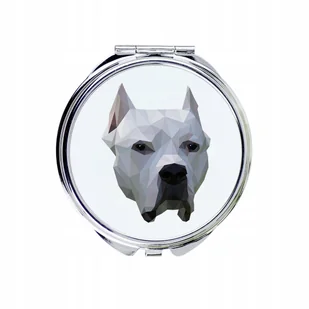 Dog argentyński Lusterko Pies geometryczny - Lusterka do makijażu - miniaturka - grafika 1