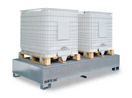 Pojemniki przemysłowe - Wychwytowa Wanna Ociekowa Tc 2 Na 2 Ciężkie Ibc Powyżej 401 L. Stal Ocynkowna 2 Pojemniki Ibc - miniaturka - grafika 1