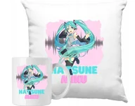 Gadżety dla niej i dla niego - ZESTAW PODUSZKA + KUBEK Hatsune Miku Pomysł Na Prezent + IMIĘ - miniaturka - grafika 1