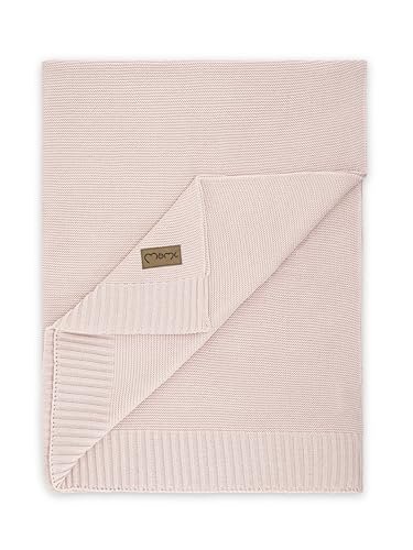 MOMI HUG KOCYK RÓŻOWY KOCYK BAMBUSOWY BAWEŁNIANY DLA NIEMOWLĄT 80x110cm