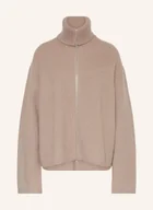 Swetry damskie - Samsøe Samsøe Dzianinowy Kardigan Oversize Nova beige - miniaturka - grafika 1