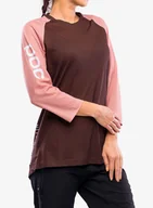 Koszulki rowerowe - Koszulka rowerowa damska POC MTB Pure 3/4 Jersey - brown/salt - miniaturka - grafika 1