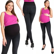Spodnie ciążowe - Spodnie Ciążowe Jeans Rurki Roz Xl Czarny - miniaturka - grafika 1