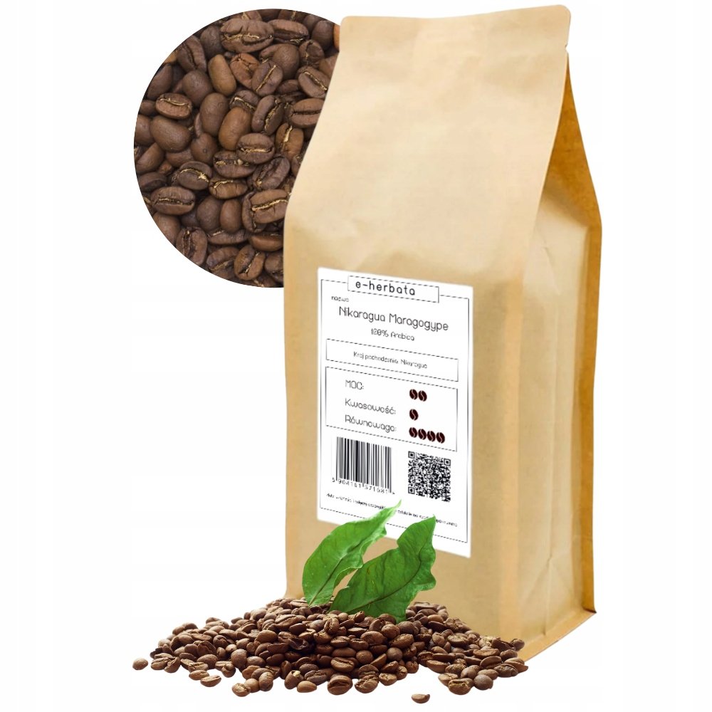 Kawa Ziarnista Arabica Maragogype Nikaragua Do Ekspresu 1KG