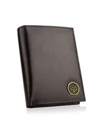 Portfele - Betlewski, portfel pionowy z ochroną RFID, skórzany, brązowy - miniaturka - grafika 1