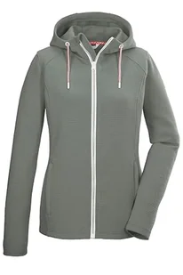 killtec KOS 33 WMN FLX JCKT, kurtka damska Powerstretch z kapturem, jasnooliwkowa, 44, 42851-000 - Kurtki damskie - miniaturka - grafika 1