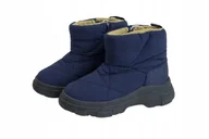 Śniegowce damskie - ZARA GRANATOWE ŚNIEGOWCE Z OCIEPLENIEM I PODESZWĄ ANTYPOŚLIZGOWĄ 22 3DA - miniaturka - grafika 1