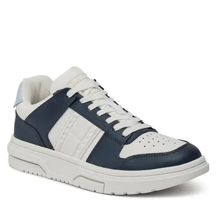 Sneakersy Tommy Jeans Tjw Skate Sneaker Mat Mix EN0EN02501 Granatowy - Sneakersy damskie - miniaturka - grafika 1
