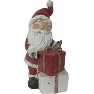 Ozdoby bożonarodzeniowe - Ceramiczny Mikołaj z prezentami LED 44 cm - miniaturka - grafika 1