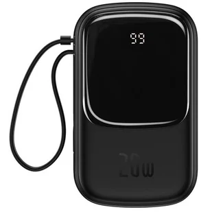 Baseus Powerbank Qpow 20000mAh IP USB USB-C 22W z kablem Lightning czarny) - Powerbanki - miniaturka - grafika 1