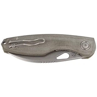 Nóż składany FOX Chilin OD Green Canvas Micarta, Stonewashed M398 by Jesper Voxnæs (FX-530 MOD) - Noże - miniaturka - grafika 7