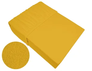 Prześcieradło frotte z gumką grube Bielbaw 200x220 żółte - Prześcieradła - miniaturka - grafika 1