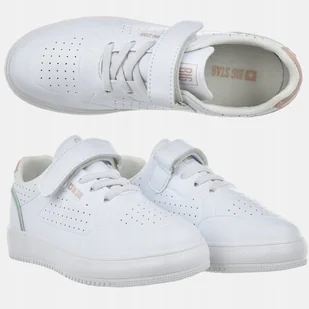 TRAMPKI DZIECIĘCE BIG STAR Z EKO SKÓRY NA RZEP WYGODNE OO374005 AW24 - Buty dla dziewczynek - miniaturka - grafika 1