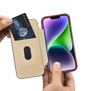 iCarer CE Premium Leather Folio Case skórzane etui iPhone 14 z klapką magnetyczne MagSafe czerwony (WMI14220713-RD) - Etui i futerały do telefonów - miniaturka - grafika 18