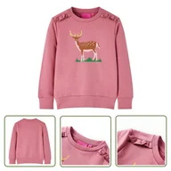 Bluzy dla dziewczynek - Bluza dziecięca - malinowa - 140 - Bluza Dziecięca - miniaturka - grafika 1