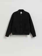 Kurtki męskie - Reserved - Jeansowa bomberka - czarny - miniaturka - grafika 1