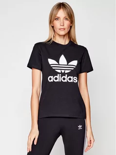 Koszulki i topy damskie - Adidas T-Shirt Trefoil Tee GN2896 Czarny Standard Fit - grafika 1