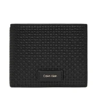 Portfele - Portfel Calvin Klein Embossed Woven Billfold W/ Coin LV04D1125G Czarny - miniaturka - grafika 1