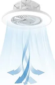 Wentylatory sufitowe - TRMLBE Wentylator sufitowy z oświetleniem, 36W Nowoczesna lampa sufitowa z wentylatorem i pilotem Ultra cichy Niewidoczny wiatr Lampa sufitowa LED do salonu Sypialnia Jadalnia - Możliwość ściemniania - miniaturka - grafika 1