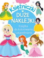 Książki edukacyjne - Księżniczki. Duże naklejki. Książka do kolorowania i uzupełniania - kolorowanka - miniaturka - grafika 1
