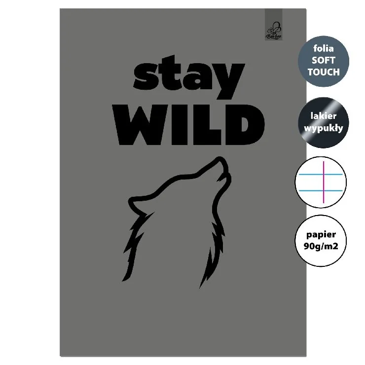 Zeszyt A4 32K.W Linie Z Marginesem Stay Wild 90G