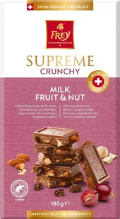 FREY Supreme Crunchy Milk Fuit & Nut czekolada mleczna z bakaliami 180g - Czekolada - miniaturka - grafika 1