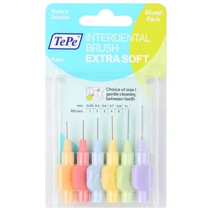 TePe TePe Extra Soft Mixed Pack 6 szt Szczoteczka do przestrzeni międzyzębowych - Szczoteczki międzyzębowe - miniaturka - grafika 1