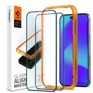 Szkła hartowane na telefon - 2x Szkło Hartowane Spigen Alm Glass Fc do iPhone 14 Pro Max Black - miniaturka - grafika 1