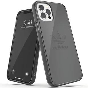 Adidas Etui zaprojektowane do iPhone 12 / iPhone 12 Pro 6.1, przezroczyste, sprawdzone pod kątem upadku, odporne na uderzenia, podwyższone krawędzie, oryginalne etui ochronne Snap Case, Smokey czarne EX7980 - Etui i futerały do telefonów - miniaturka - grafika 1