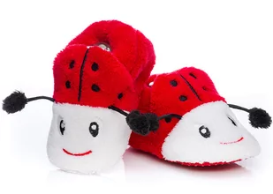 Ciepłe buciki kapcie niemowlęce biedroneczki 0-6 m - Kapcie damskie - miniaturka - grafika 1