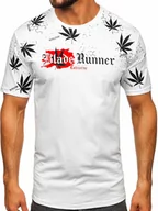 Koszulki męskie - Biały bawełniany t-shirt męski z nadrukiem Bolf 14744 - miniaturka - grafika 1