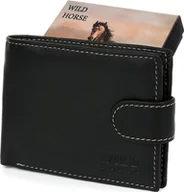 Portfele - Wild Portfel męski skórzany czarny duży Wild Horse RFiD I46 - miniaturka - grafika 1