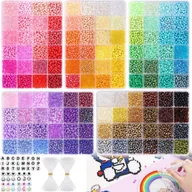 Prace ręczne dla dzieci - KORALIKI DO BRANSOLETEK BIŻUTERII LITERKI DUŻY ZESTAW KORALIKÓW Z LITERKAMI - miniaturka - grafika 1