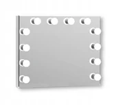 Toaletki - Lustro z 12 żarówki LED idealne do toaletki FULL BIAŁE - miniaturka - grafika 1