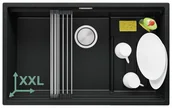 Zlewozmywaki - Primagran Zlewozmywak granitowy z dużą komorą XXL jednokomorowPraga 80 Step Level kolor Grafitowy MPEKG-X0#P - miniaturka - grafika 1