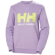 Bluzy damskie - Damska Bluza HELLY HANSEN W HH LOGO CREW SWEAT 34003_699 – Fioletowy - miniaturka - grafika 1