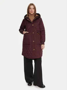 Barbour Płaszcz przejściowy LQU1838RE96 Bordowy Regular Fit - Płaszcze damskie - miniaturka - grafika 1