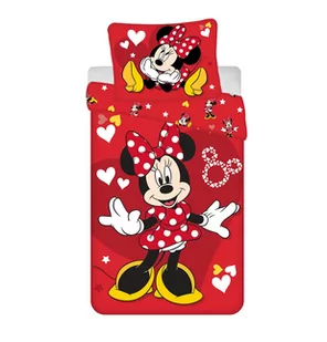 Pościel 140x200 Myszka Mini czerwona serca Minnie Mouse poszewka 70x90 August 23 - Pościel dla dzieci - miniaturka - grafika 1