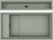 Zlewozmywaki - ELLECI zlew DIALOGO 360 + CANALE sage green K82 KERATEK (LKD36082BKM+LKDC8682BKM) - miniaturka - grafika 1