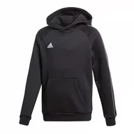 Bluzy dla dziewczynek - Adidas, Bluza dziecięca, Core 18 Y, czarny, rozmiar 128 - miniaturka - grafika 1