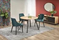 Stoły - RUBEN stół Halmar kolor blat - dąb artisan, nogi - czarny (102-142x102x75 cm)  - miniaturka - grafika 1