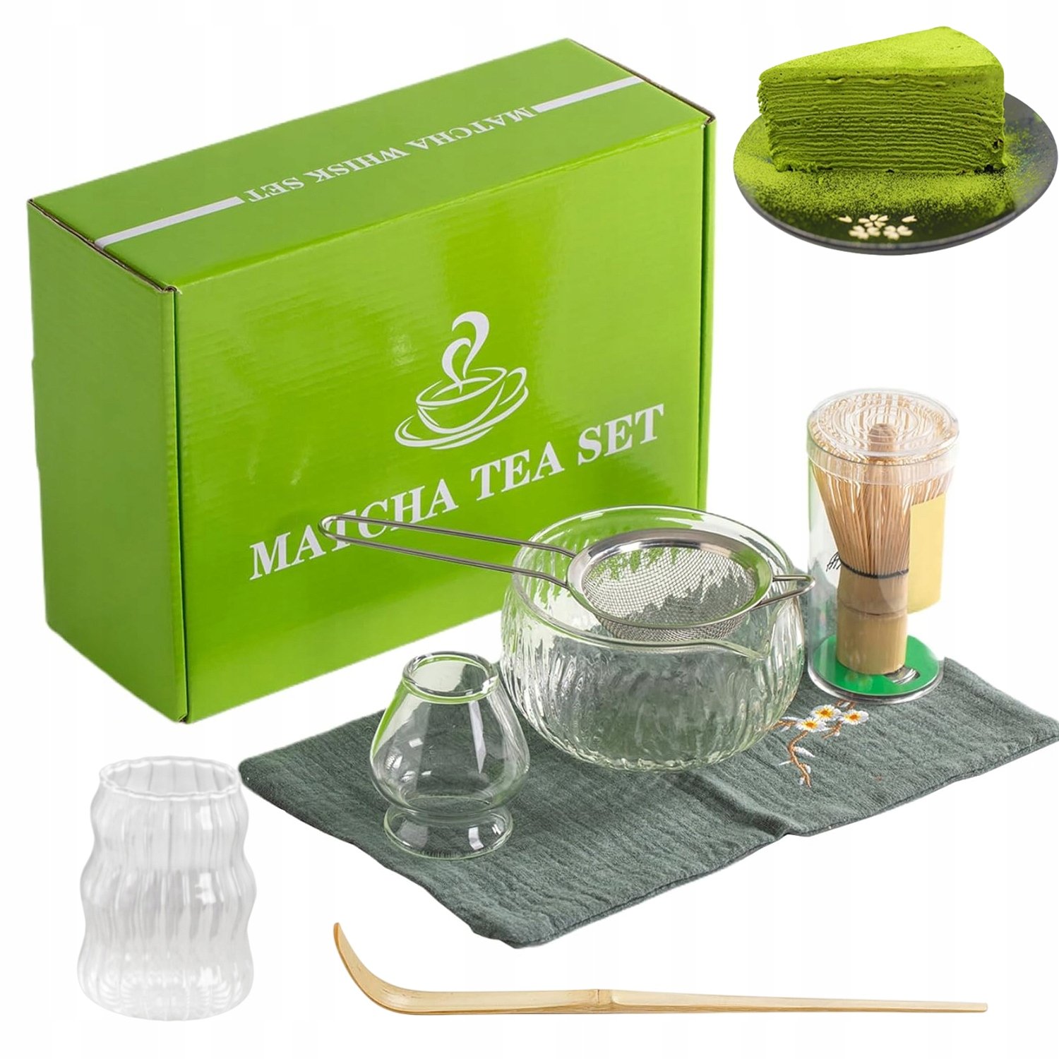 7 Sztuki Zestaw Do Herbaty Matcha Bambusowy Komplet Do Ceremonii