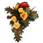 Sztuczne kwiaty - Stroik dekorowany w wazonie 60 x 40 cm SDWB-07 - miniaturka - grafika 1