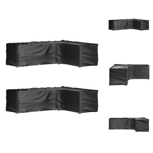 vidaXL Pokrowce na meble ogrodowe w kształcie litery L 2 szt. 16 oczek 260x210x80 cm - Pokrowce ochronne na meble ogrodowe - Pokrowce na meble ogrodowe - miniaturka - grafika 1