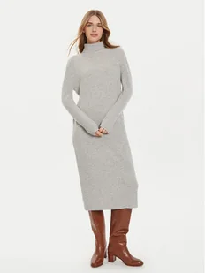 Tommy Hilfiger Sukienka dzianinowa WW0WW43080 Szary Regular Fit - Sukienki - miniaturka - grafika 1