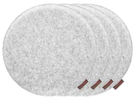 Poduszki na krzesła - MAGMA Komplet 4 poduszek na krzesło MAGMA Avaro (Szary, Okrągła) - miniaturka - grafika 1