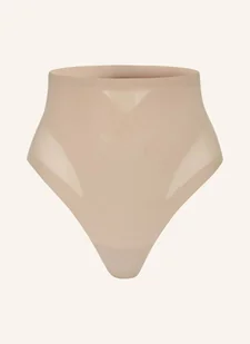 Calvin Klein Stringi Modelujące Stay-Put Mesh beige - Majtki damskie - miniaturka - grafika 1