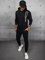 Dresy męskie - Dres męski czarny Dstreet AX0683-L - miniaturka - grafika 1